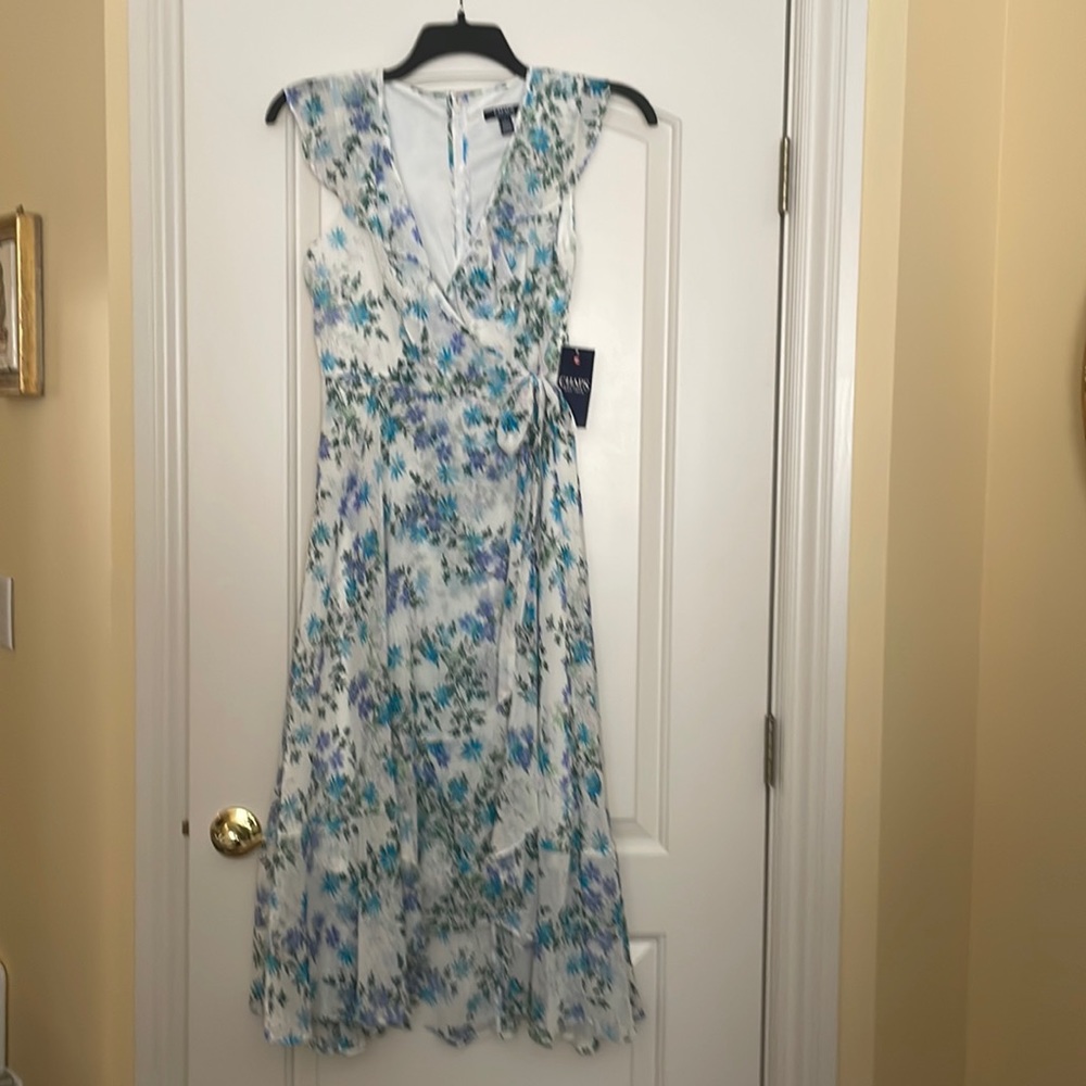 Chaps.  Size S.  Dress w/Flounced Bi-level Skirt